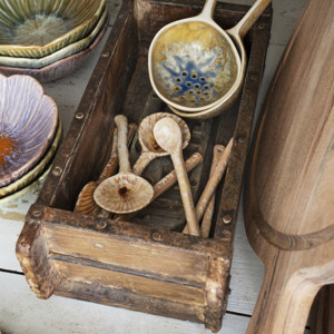 Stoneware serving spoon