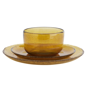 Coloured glass lunch plate