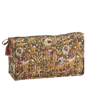 Quilted cotton washbag
