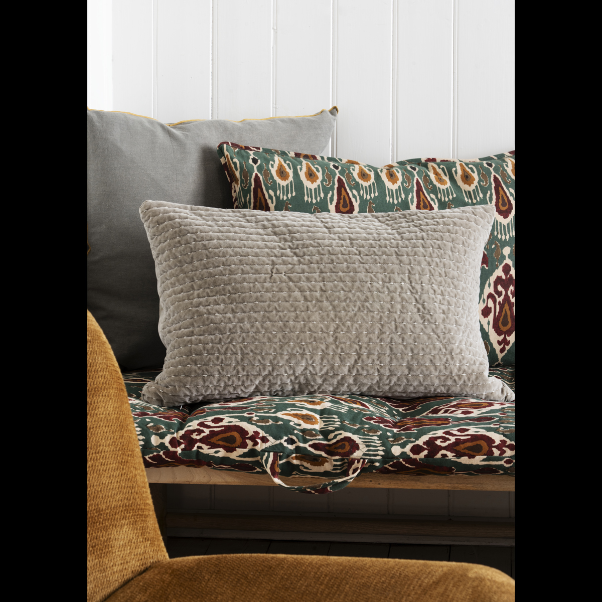 Velvet lounge chair