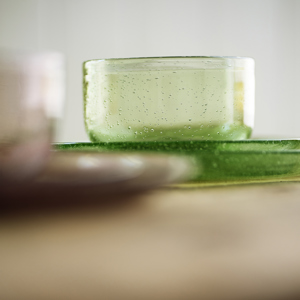 Coloured glass bowl