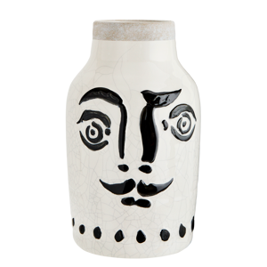 Stoneware vase w/ face 