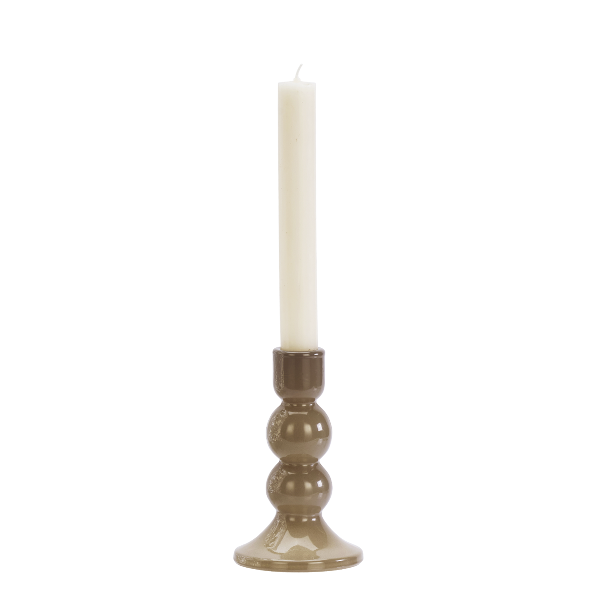 Glass candle holder