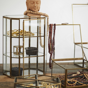 Partitioned glass box