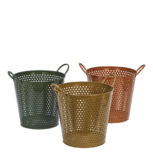 Iron storage buckets