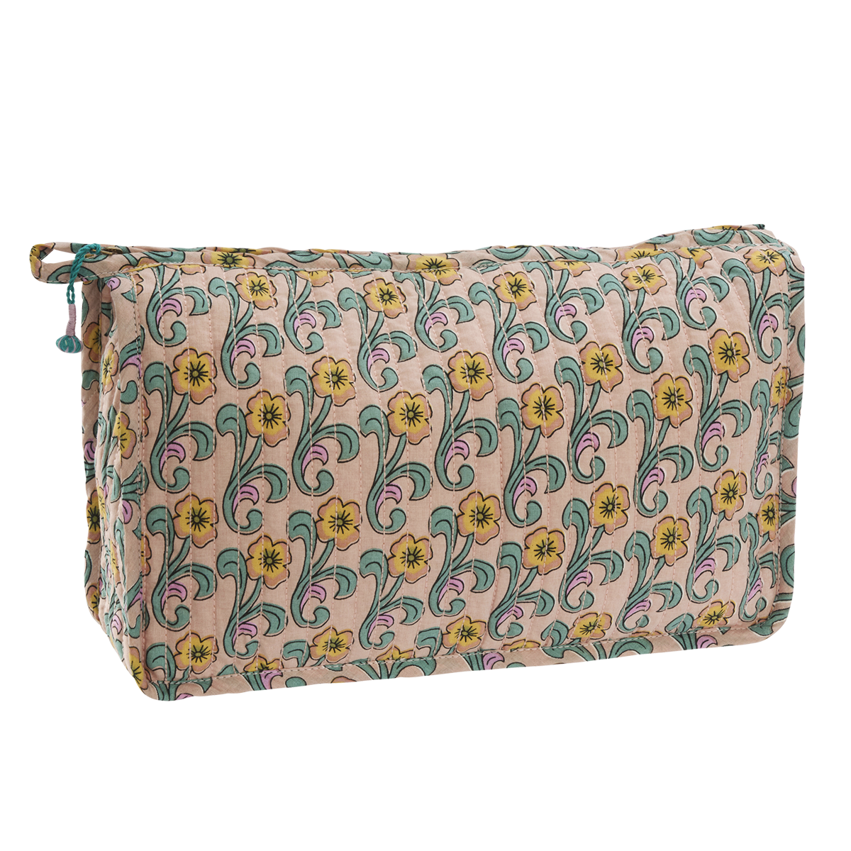 Quilted cotton washbag