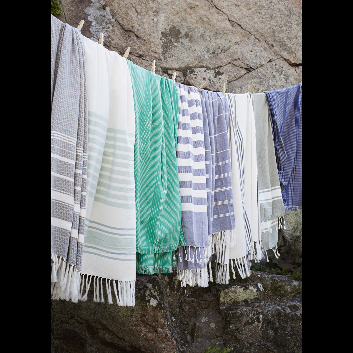 Striped hammam towel