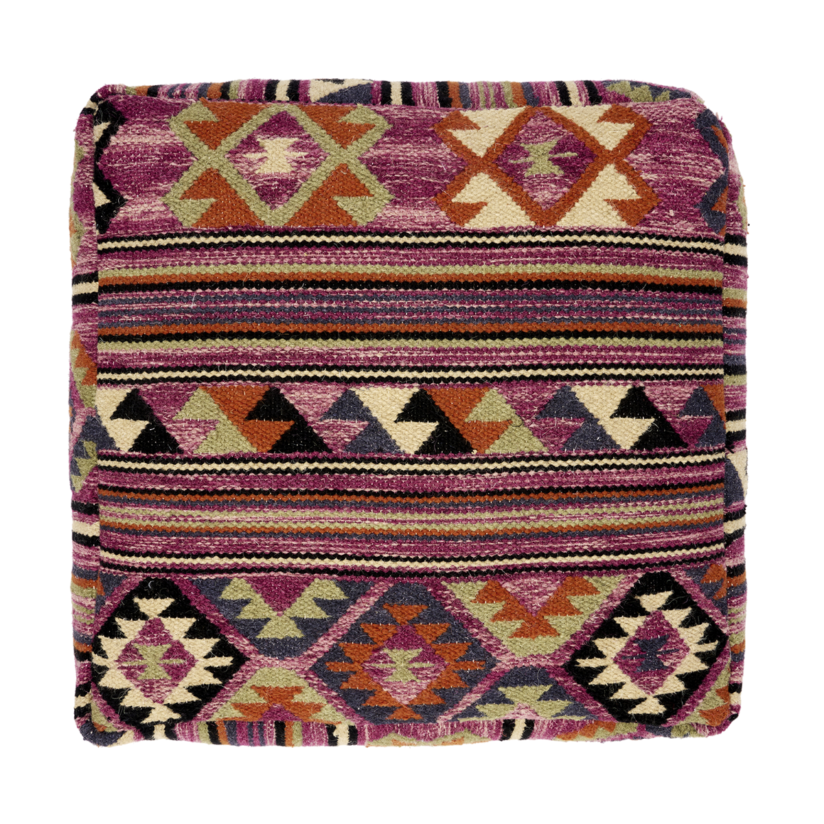 Handwoven jute pouf