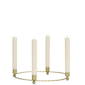 Round iron candle holder