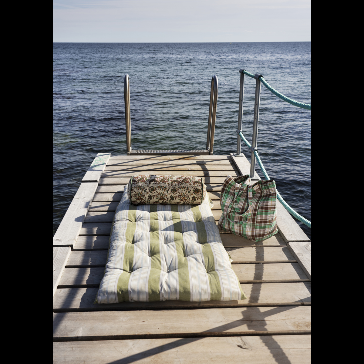 Striped cotton mattress