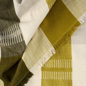 Checked cotton table cloth