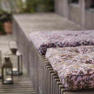 Printed cotton chair pad